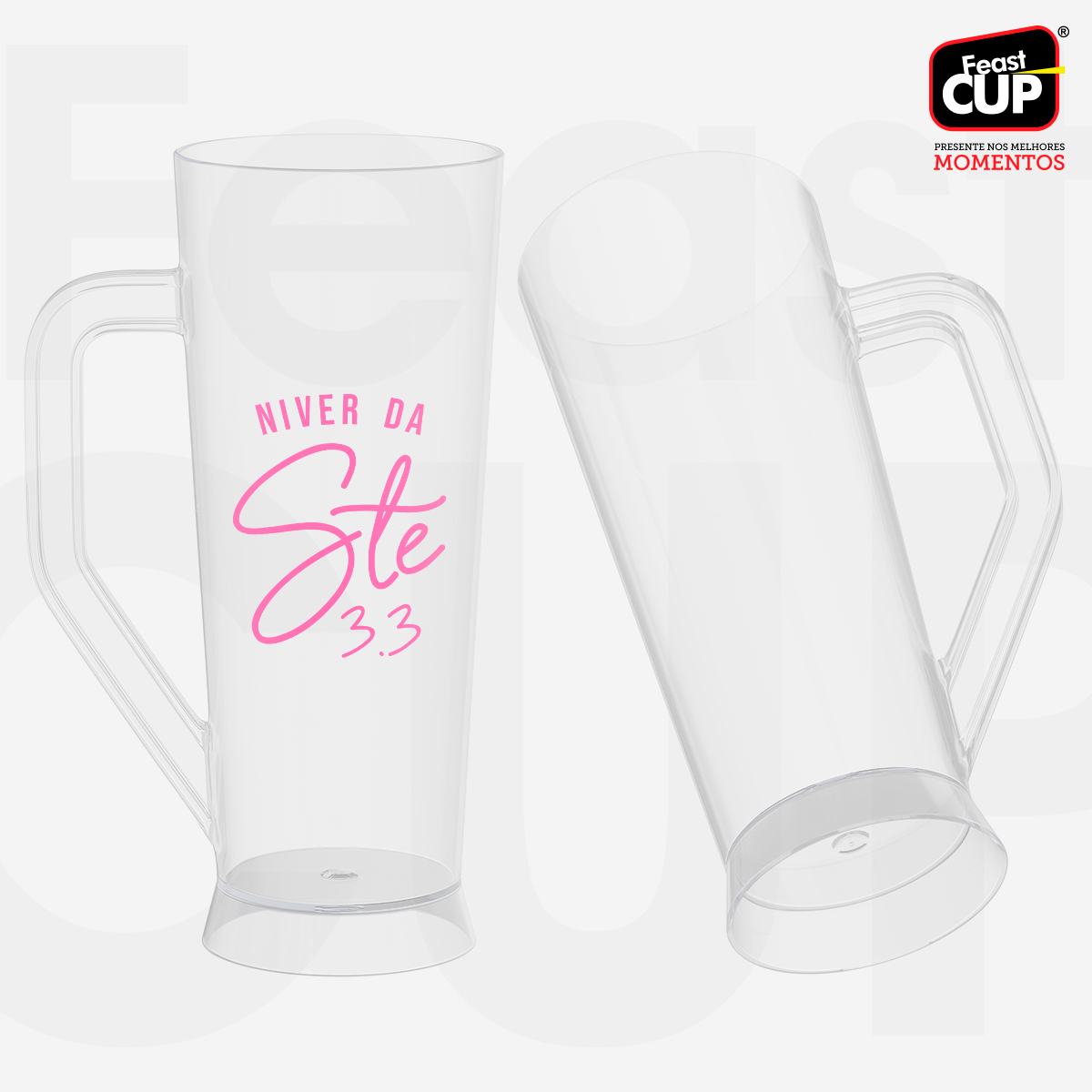 Caneca Slim 430ml Transparente