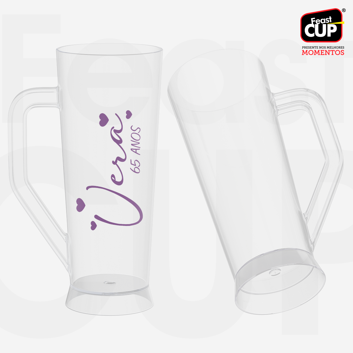 Caneca Slim 430ml Transparente